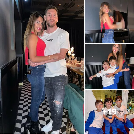 Radiant Elegance: The Magical World of Antonela Roccuzzo and Lionel Messi’s Cherubic Offspring Embracing Opulence